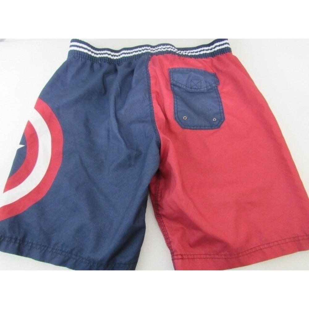 Marvel Captain America Board Shorts Mens XL Red Blue Swim Trunks With Lining - Picture 4 of 4